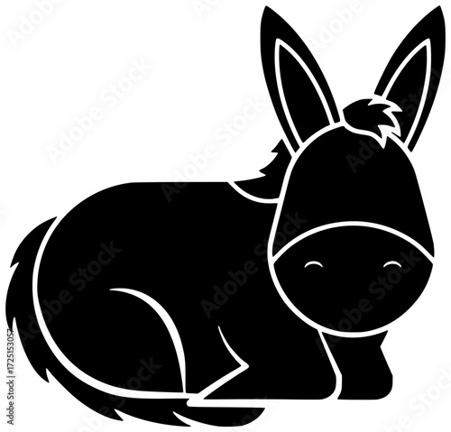donkey illustration mule silhouette nature logo animal icon mammal outline horse cute farm white cartoon domestic grey head wild shape women vector graphic background