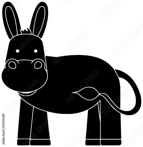 donkey illustration mule silhouette nature logo animal icon mammal outline horse cute farm white cartoon domestic grey head wild shape women vector graphic background