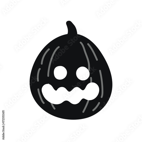 Pumpkin lantern icon isolated on white background. Vector illustration