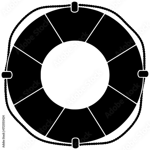 float illustration lifeguard silhouette ring logo buoy icon lifebuoy outline sea rescue safety circle life water round swim lifesaver shape for vector graphic background