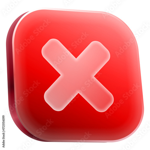 Cancel cross 3D icon