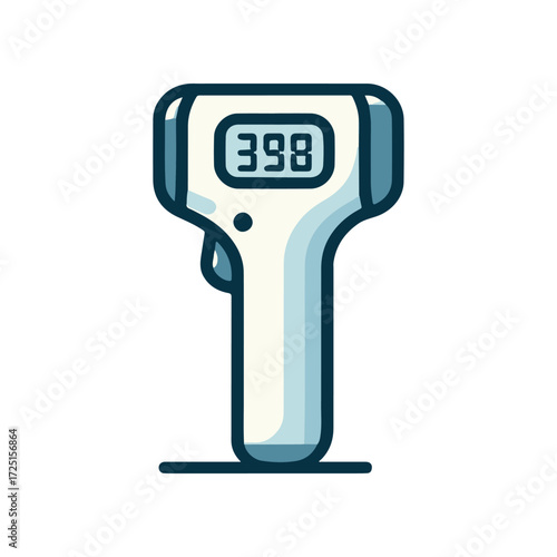 Digital thermometer displaying temperature reading in a clean, modern setting
