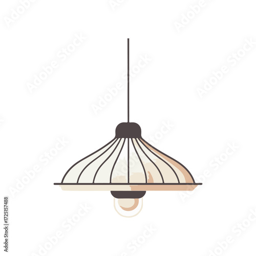 Stylish pendant light with a unique design hanging in a modern interior space