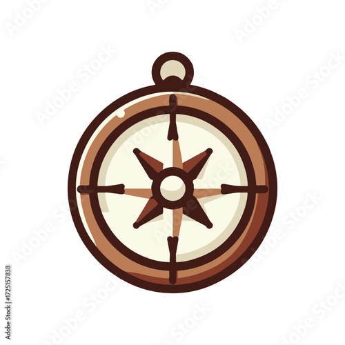 Vintage compass pendant with detailed markings, symbolizing navigation and adventure