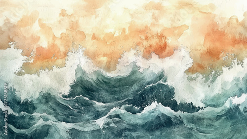 Old brown paper parchment background design with distressed vintage watercolor.