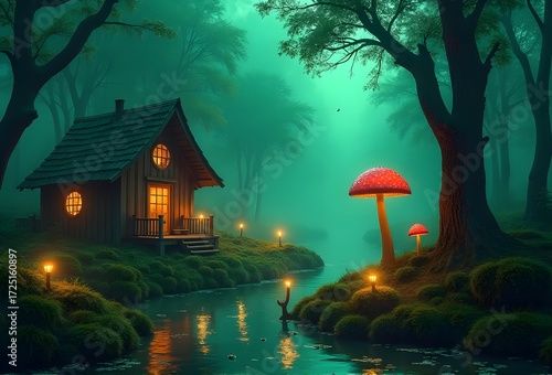 Shrek house in the forest