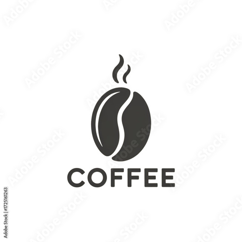 An elegant minimalist design of coffee bean logo, perfect for branding or visual identity. Evokes the essence of your favorite morning beverage, instantly conveying freshness and aroma.