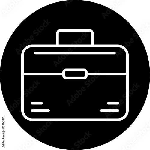 Briefcase line icon style