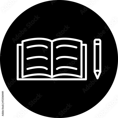 Book line icon style