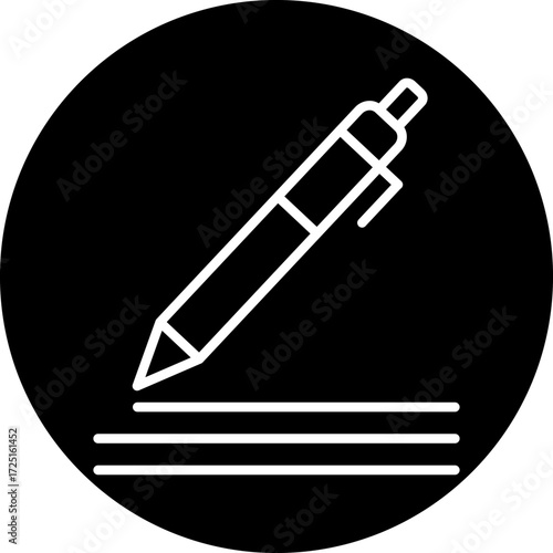 Pen line icon style