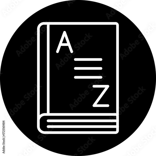 Dictionary line icon style