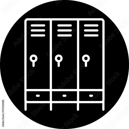 Lockers line icon style