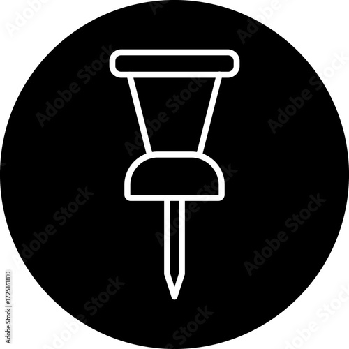 Push Pin line icon style