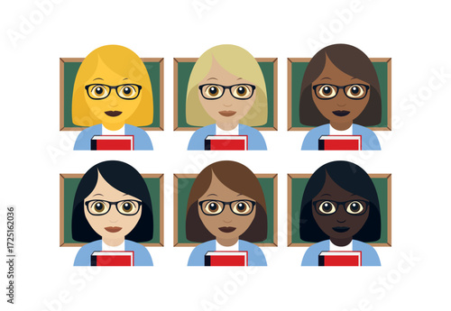 teacher school education person woman emoji symbol sign icon vector illustration isolated flat