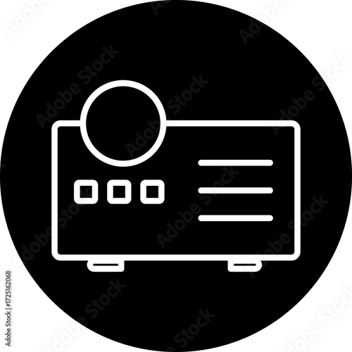 Projector line icon style