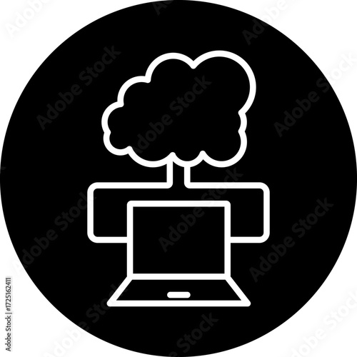 Cloud Computing line icon style