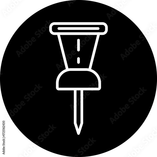 Push Pin line icon style