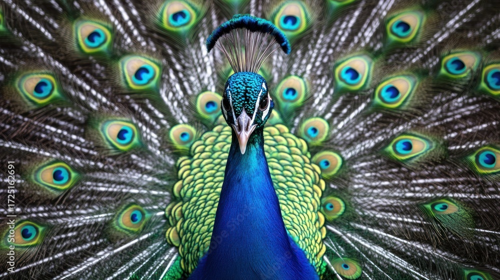 Obraz premium Peacock in full display