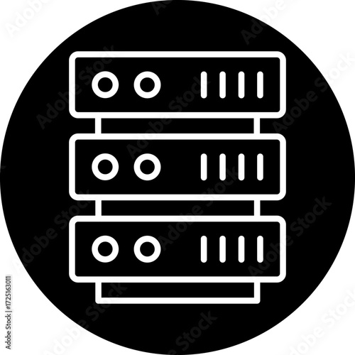 Server line icon style