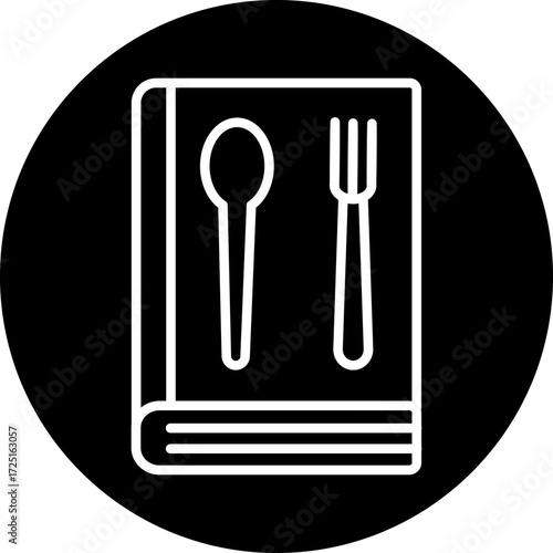 Cookbook line icon style