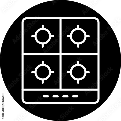 Stove line icon style