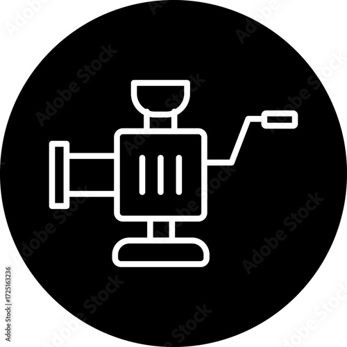Meat Grinder line icon style