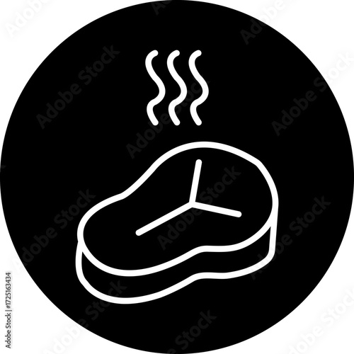 Steak line icon style