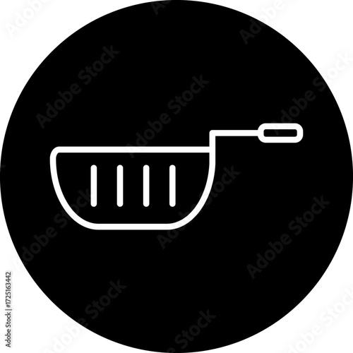 Fryer line icon style