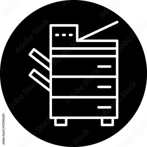 Photocopier line icon style