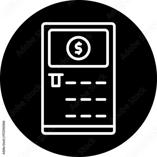 Atm Machine line icon style