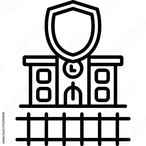 Train Station Icon Vector Element