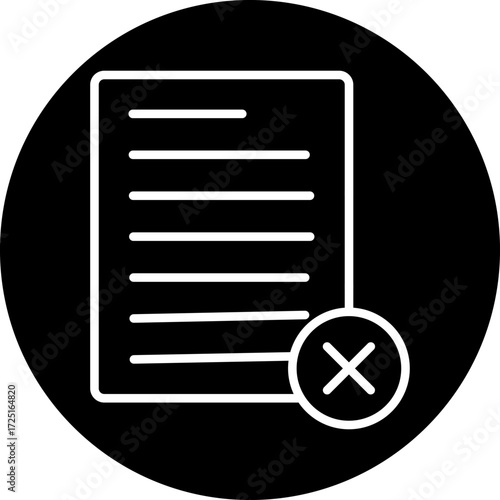 Rejected Project Line Icon Style