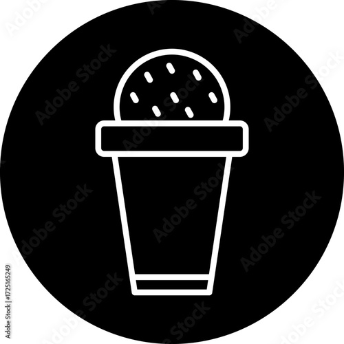 Ice Cream Line Icon Style