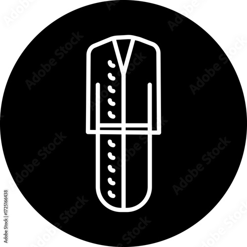 Bathrobe Line Icon Style