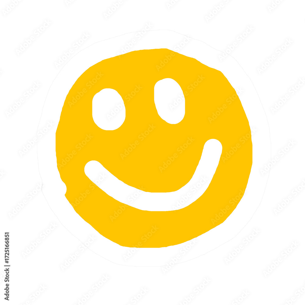Fototapeta premium hand drawn smily face vector illustration PNG 