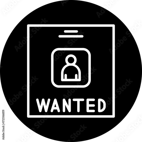 Wanted Line Icon Style