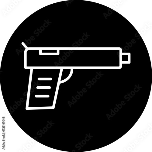 Gun Line Icon Style