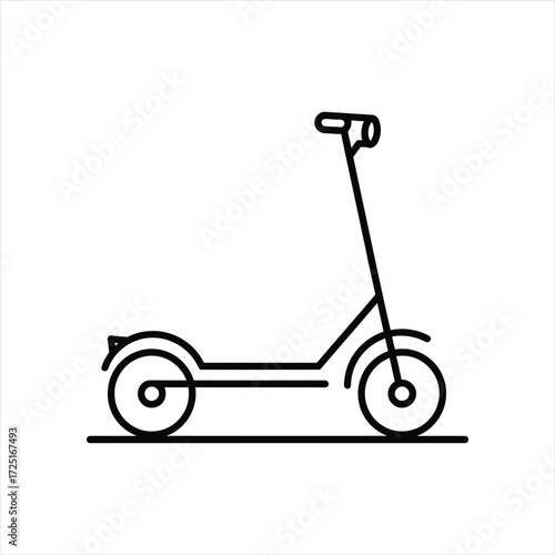 Electric scooter illustration promoting eco-friendly transportation and urban mobility with clean, minimalist style perfect for sustainable living campaigns