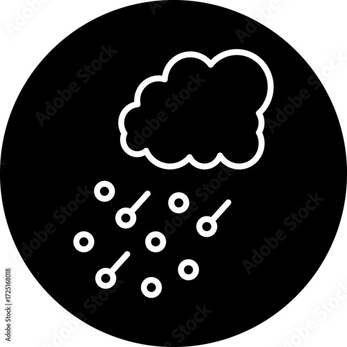 Hail Line Icon Style