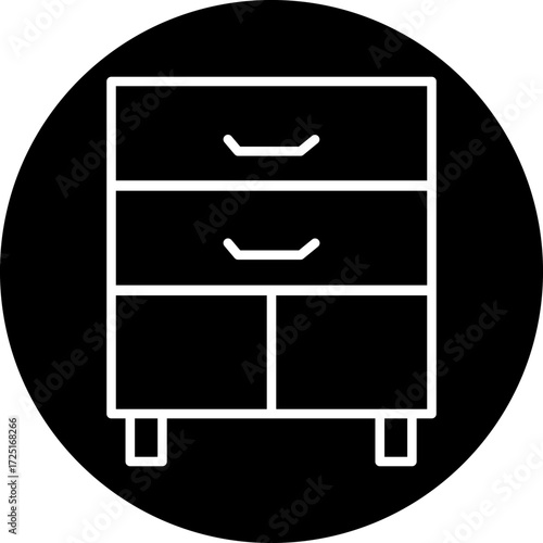 Drawers Line Icon Style