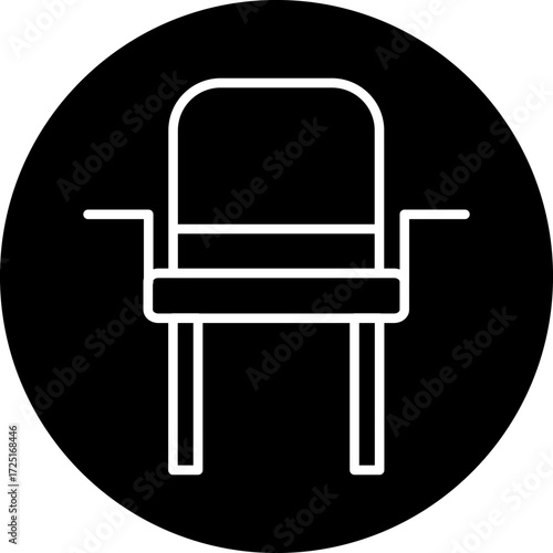 Armchair Line Icon Style