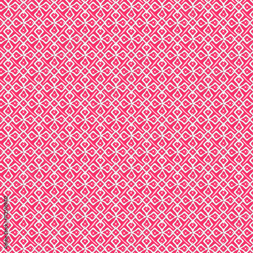 A soft pink background adorned with a delicate white jewel-like seamless pattern, creating a luxurious yet playful aesthetic.