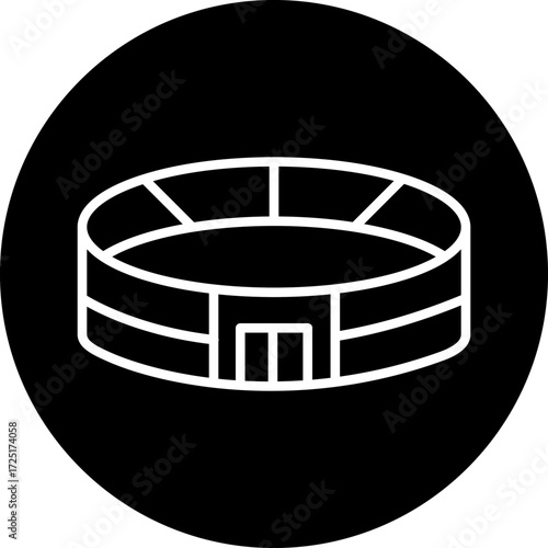 Stadium Line Icon Style