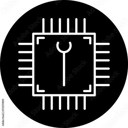 Processor Line Icon Style