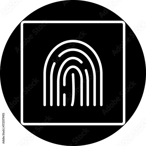 Fingerprint Line Icon Style