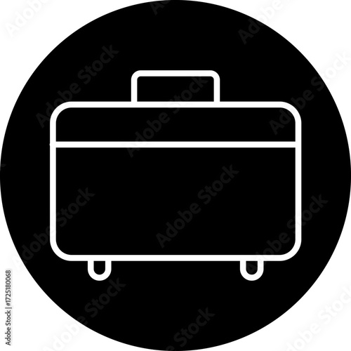 Suitcase Line Icon Style