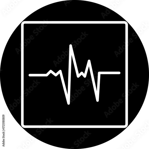 Cardiogram Line Icon Style