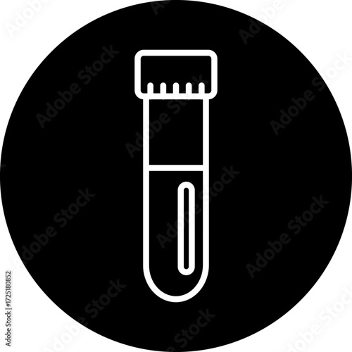 Blood Sample Line Icon Style