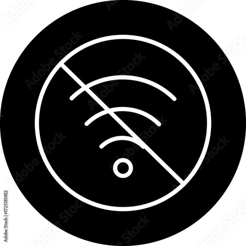 Connection Lost Line Icon Style