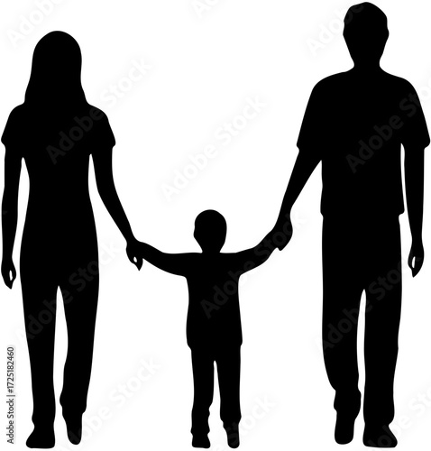 Silouette of family